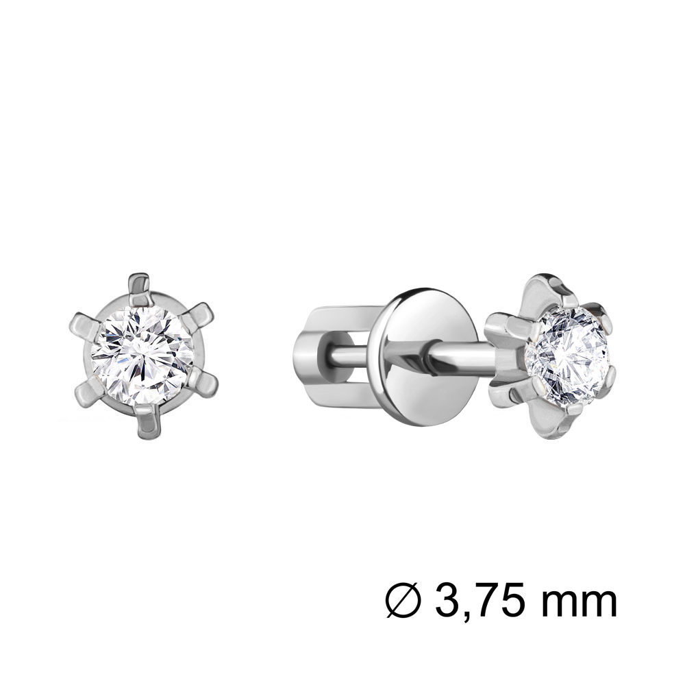 420871 Серьги из Серебра с фианитами
