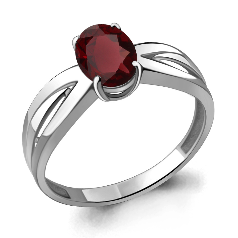 6570303 Кольцо из Серебра с гранатом