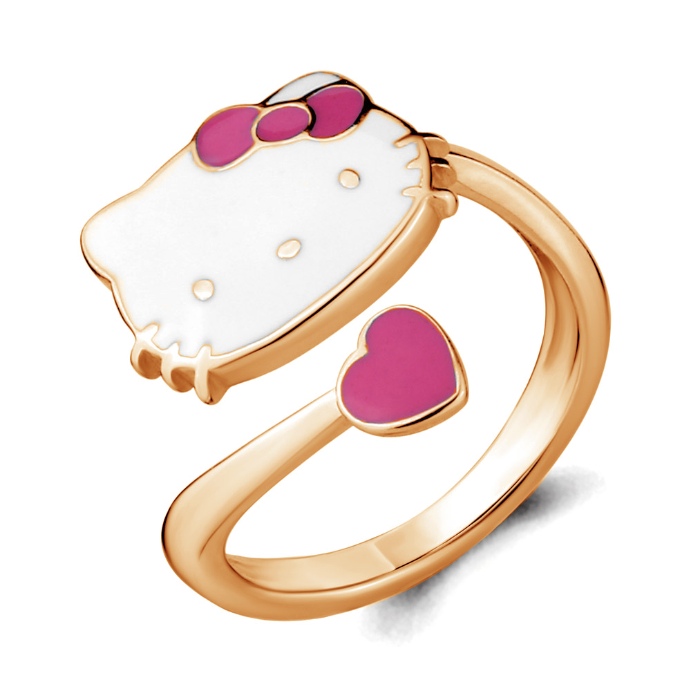 54660 Кольцо из Золота с эмалью из коллекции "Hello Kitty"