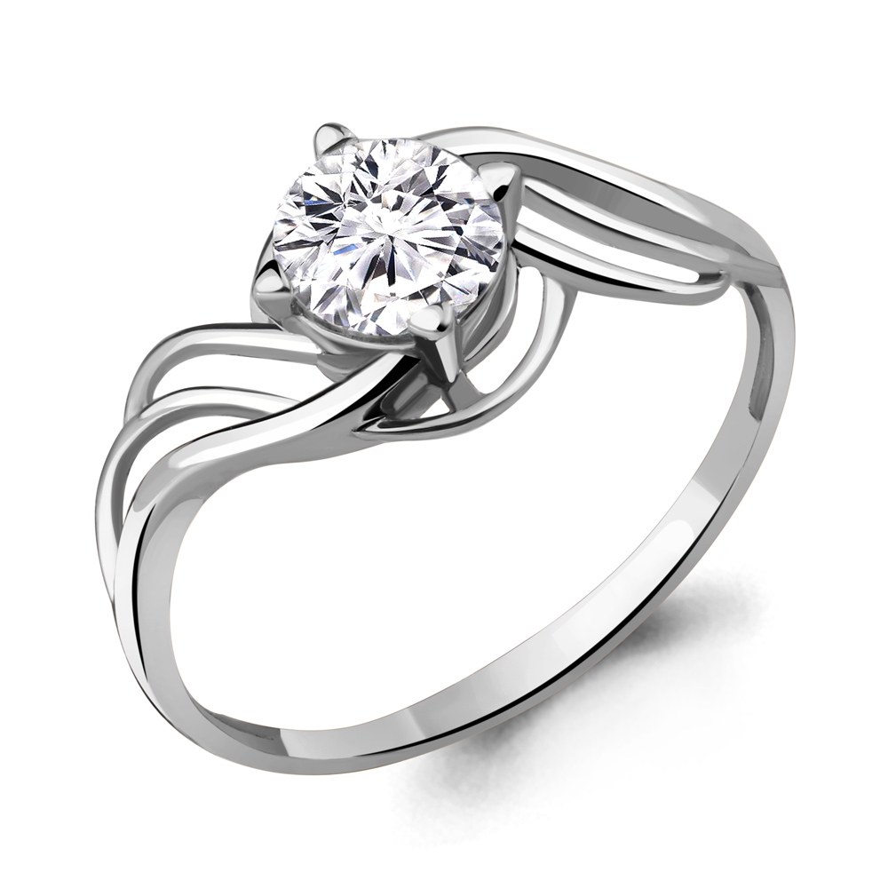 662821 Кольцо из Серебра с фианитом