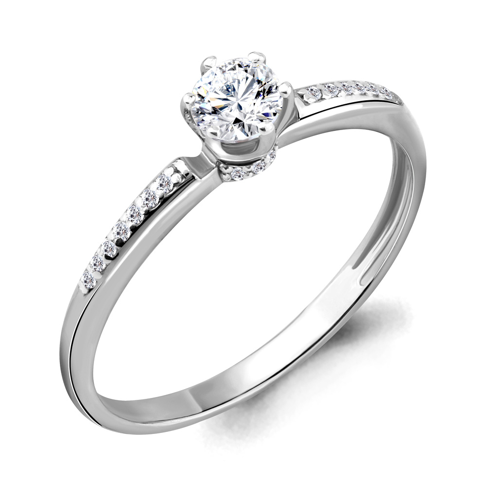 665591А Кольцо из Серебра с фианитами