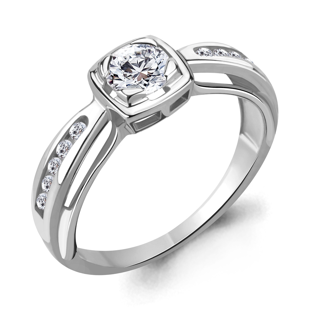 665631А Кольцо из Серебра с фианитами