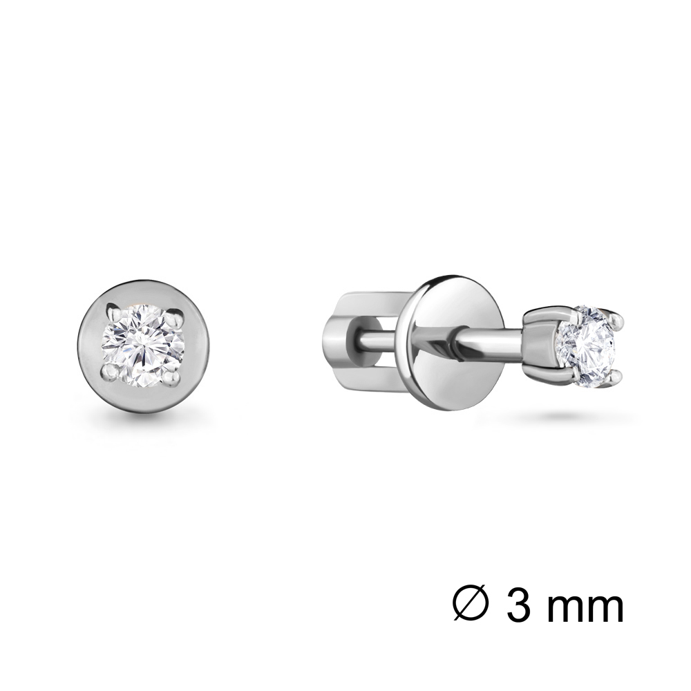 416871 Серьги из Серебра с фианитами