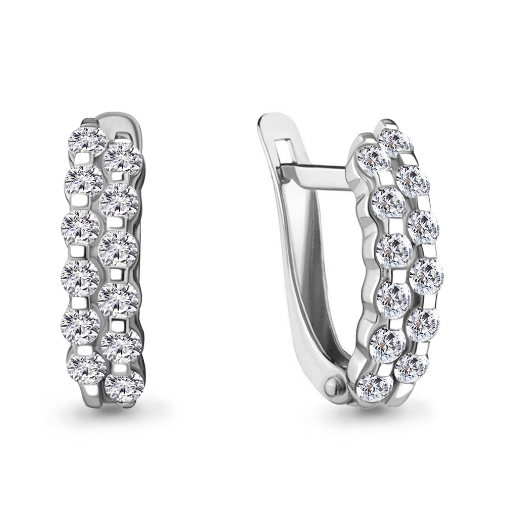 49228А Серьги из Серебра с фианитами