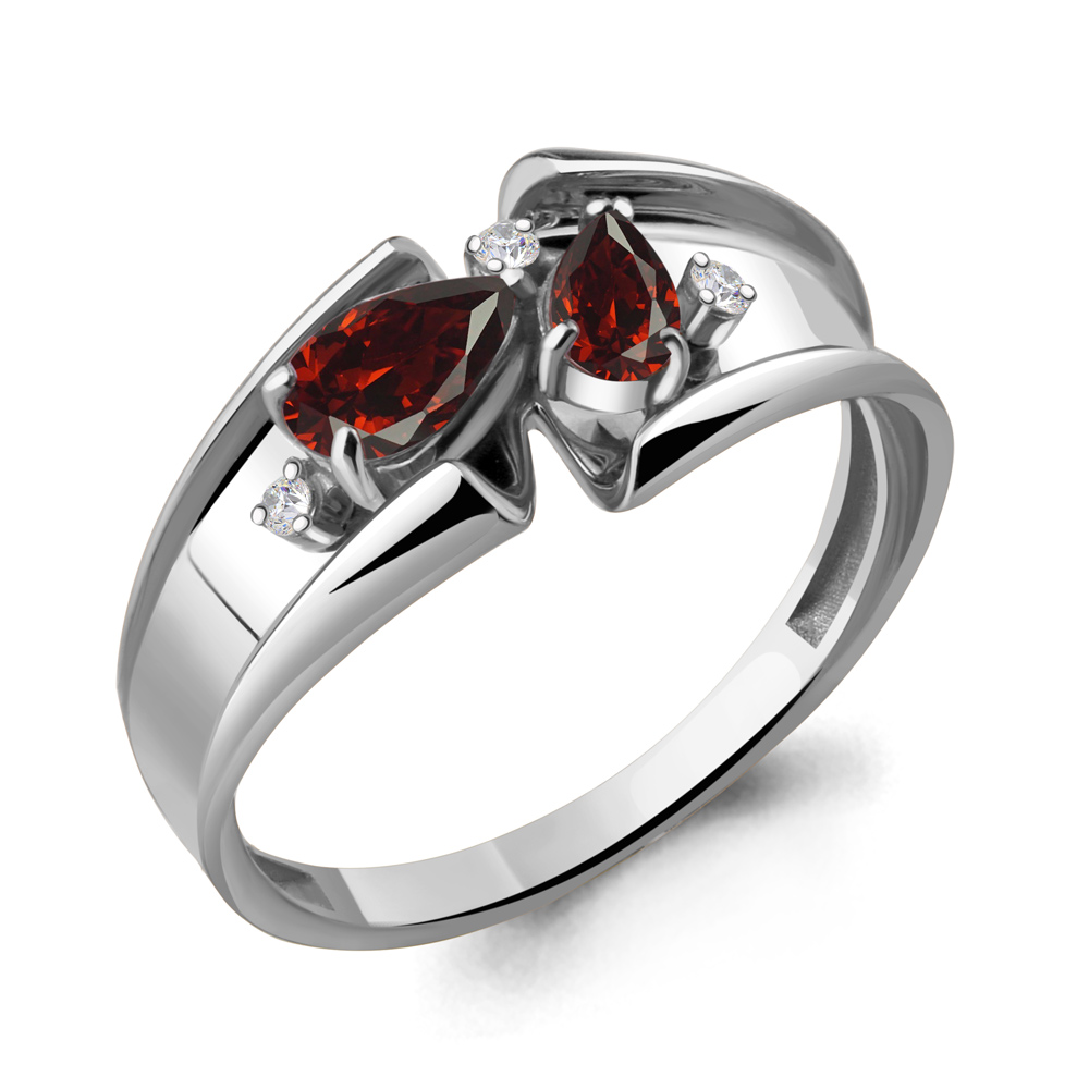 6928403 Кольцо из Серебра с фианитами