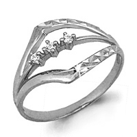 61422А Кольцо из серебра с фианитами