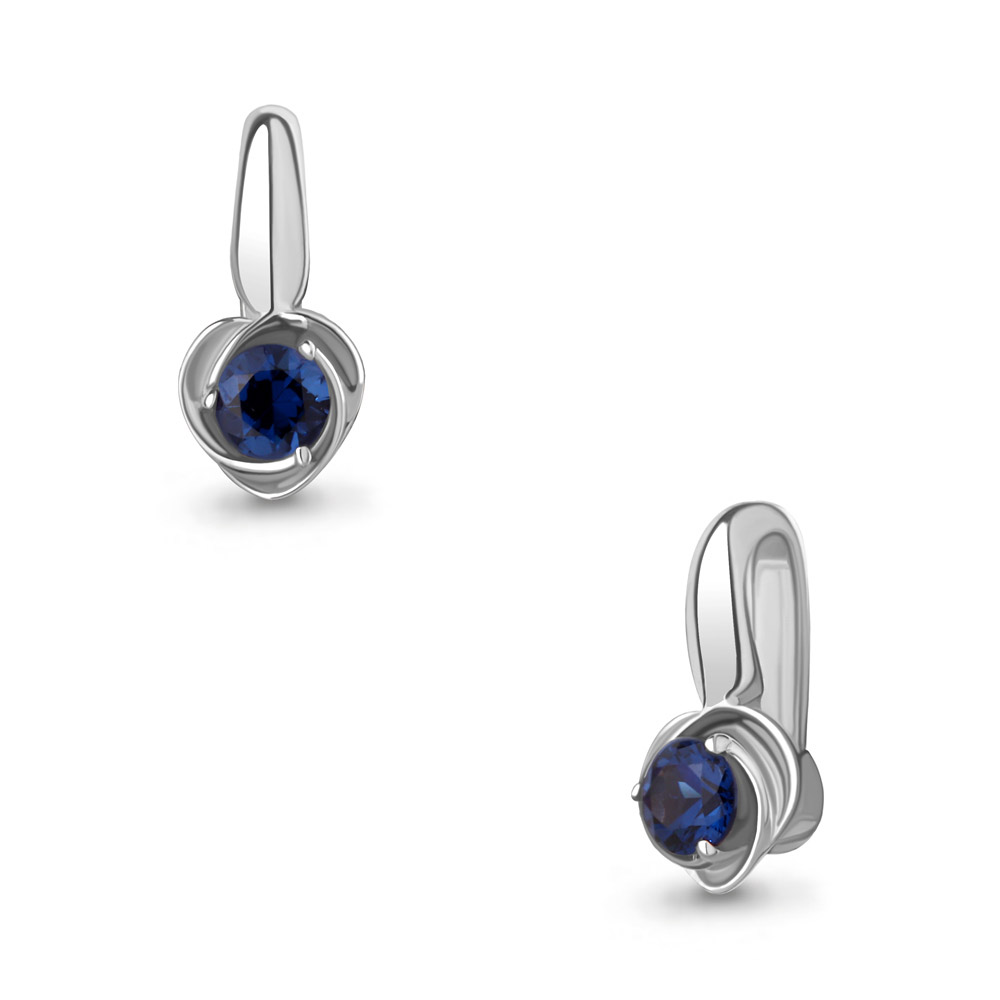 020102 Подвеска из Серебра с сапфиром