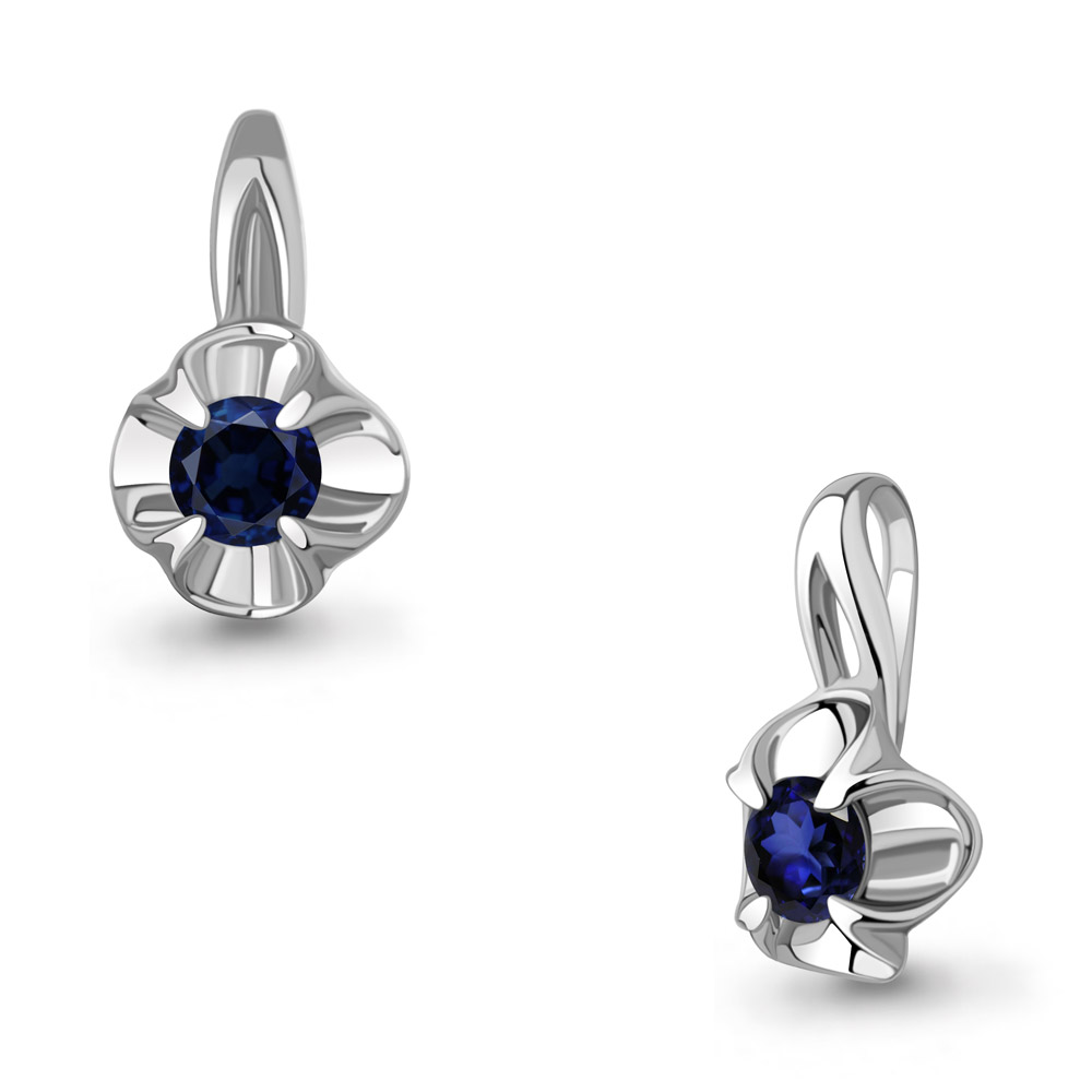 020103 Подвеска из Серебра с сапфиром