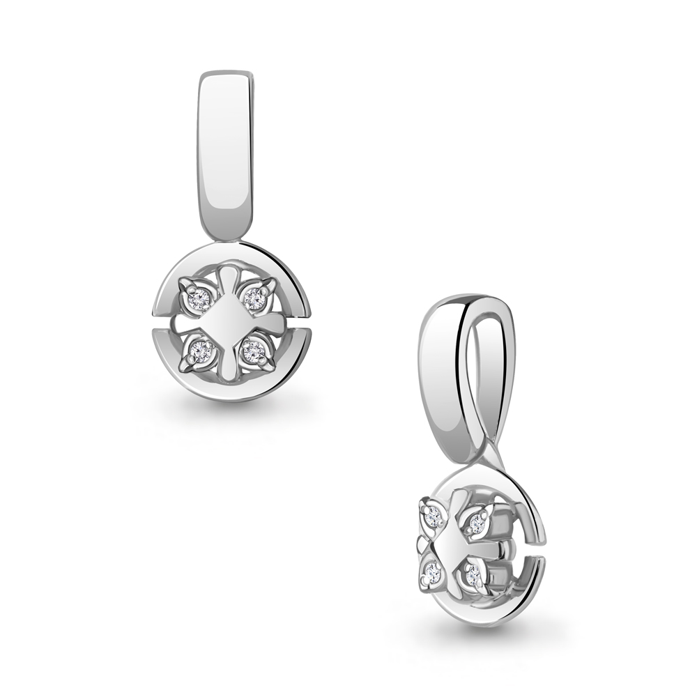 020121 Подвеска из Серебра с бриллиантами