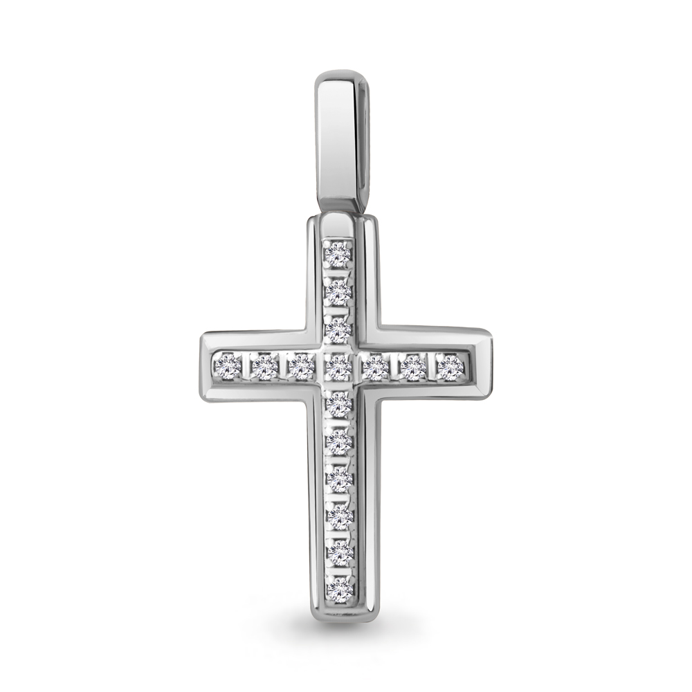 020152 Подвеска из Серебра с бриллиантами