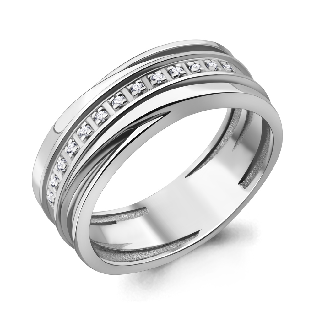 060053 Кольцо из Серебра с бриллиантами