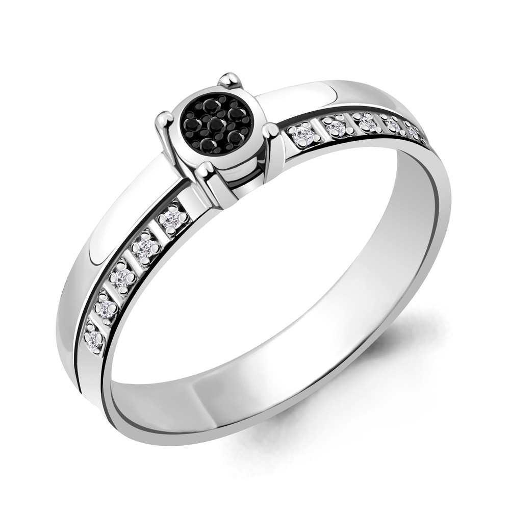 060065Ч Кольцо из Серебра с бриллиантами