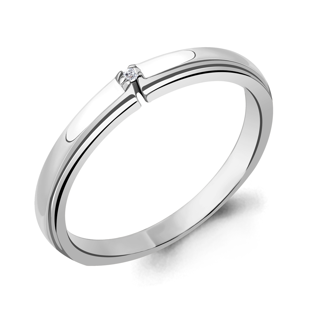 060116 Кольцо из Серебра с бриллиантом