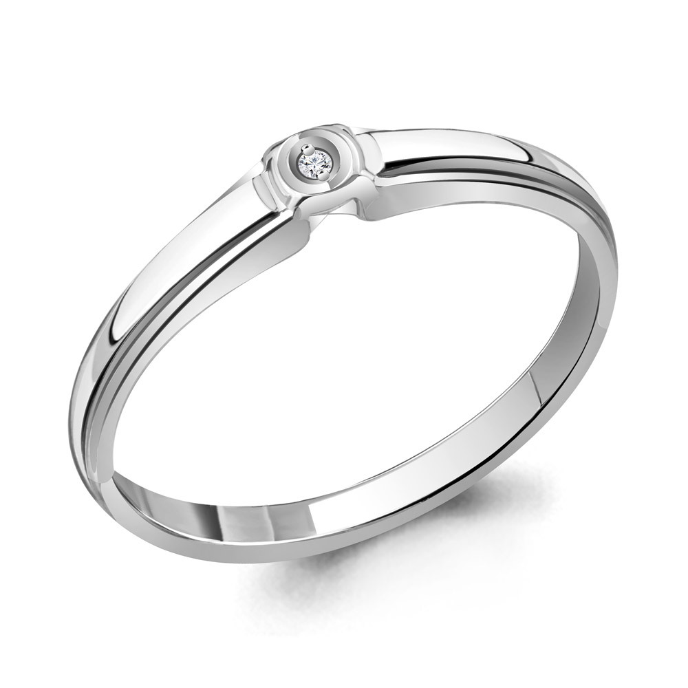 060118 Кольцо из Серебра с бриллиантом