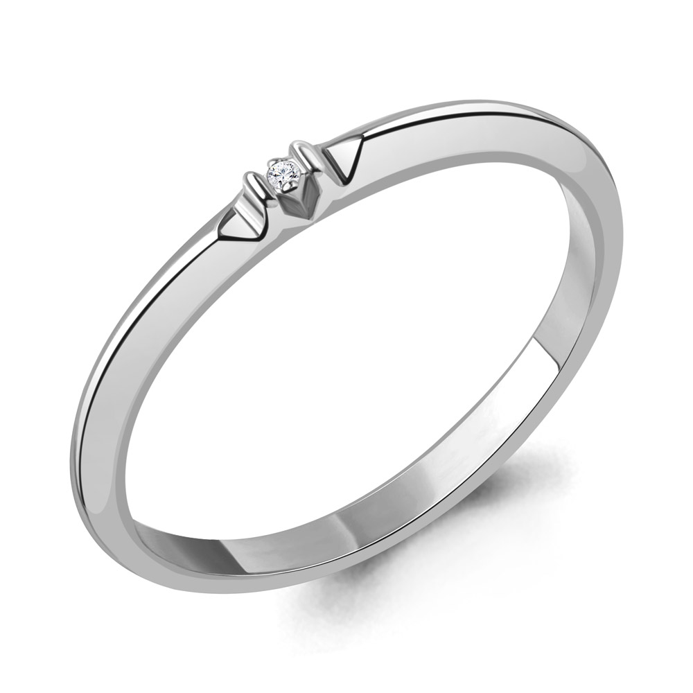 060123 Кольцо из Серебра с бриллиантом