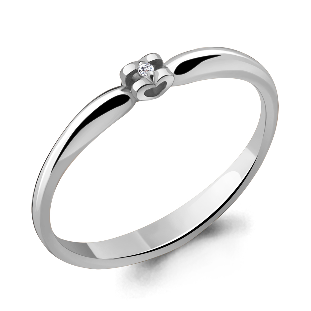 060124 Кольцо из Серебра с бриллиантом