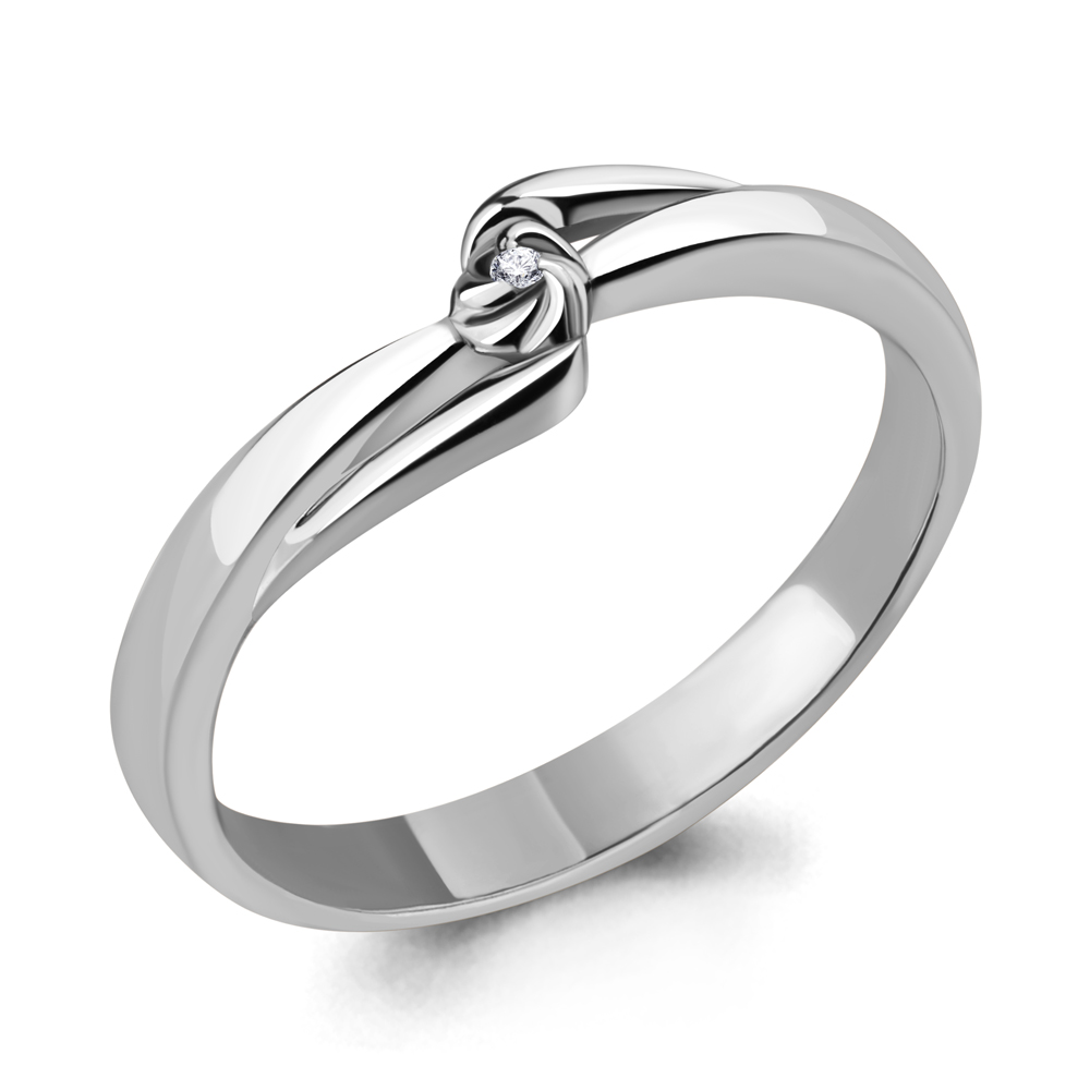060129 Кольцо из Серебра с бриллиантом
