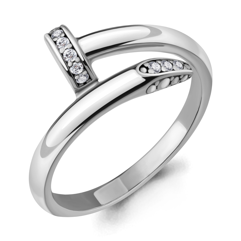 060132 Кольцо из Серебра с бриллиантами