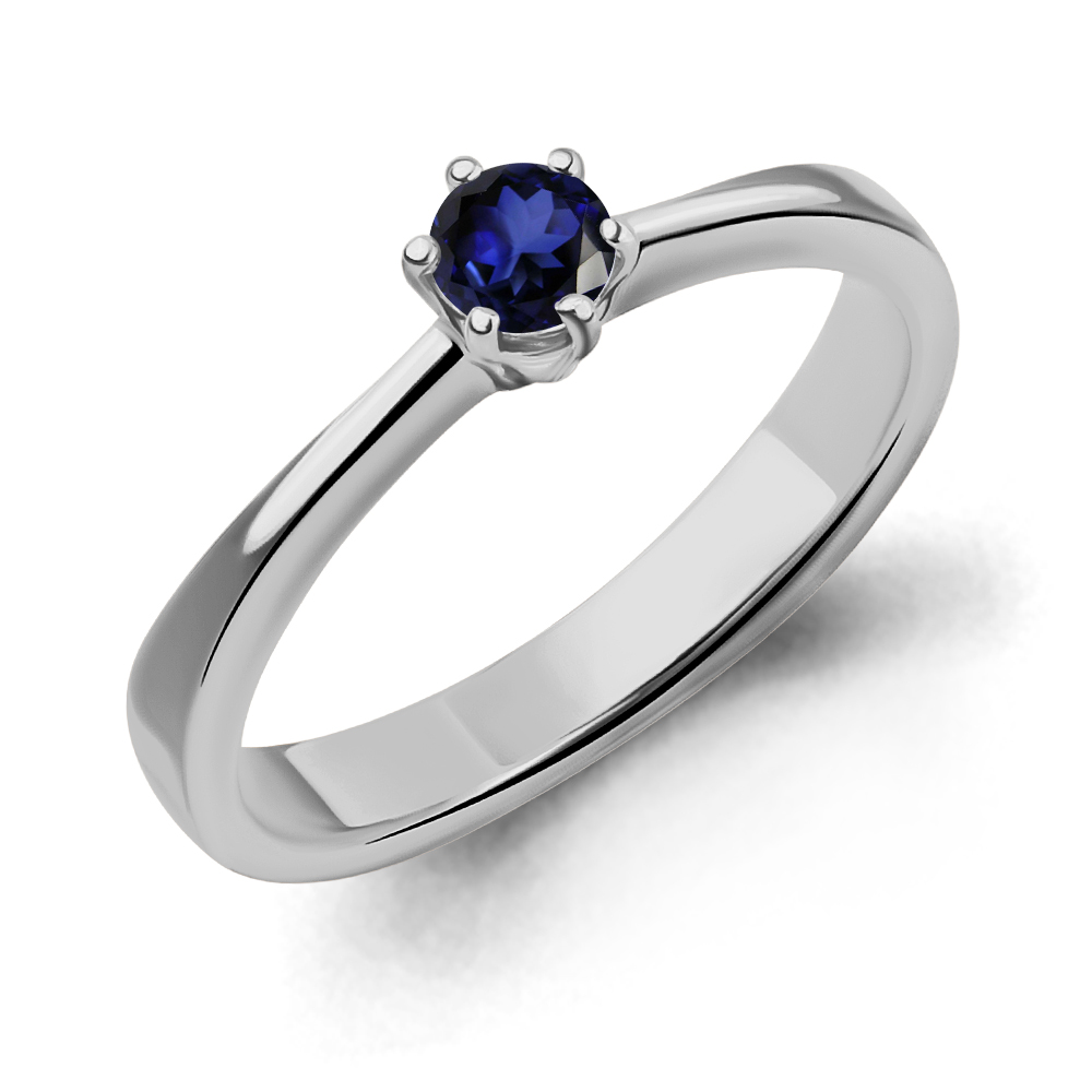 060149 Кольцо из Серебра с сапфиром