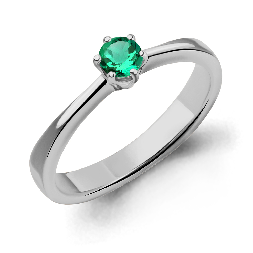 0601495 Кольцо из Серебра с изумрудом гт