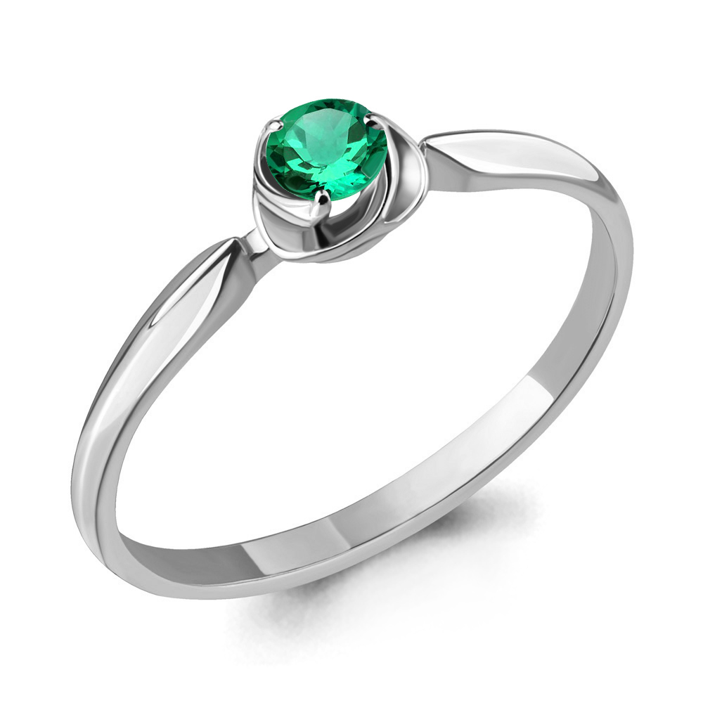 0601575 Кольцо из Серебра с изумрудом гт