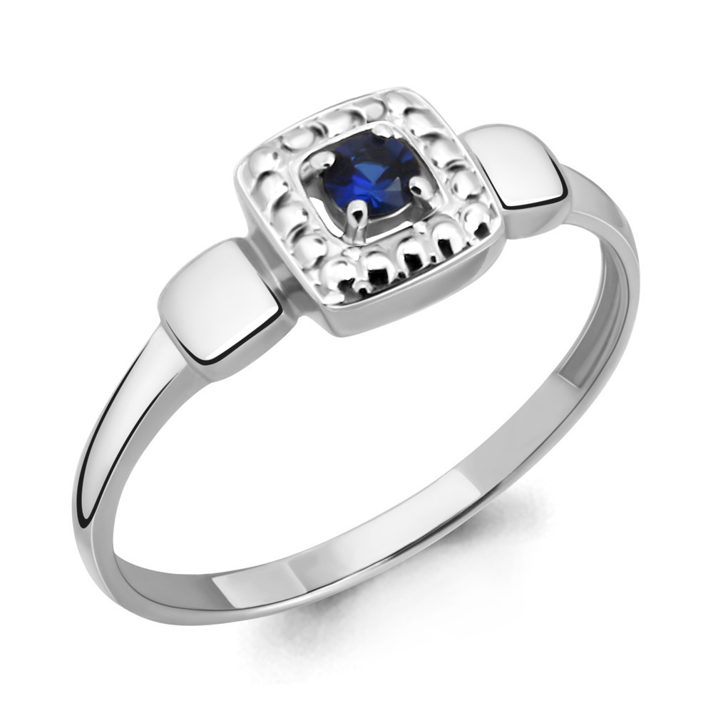 060190 Кольцо из Серебра с сапфиром