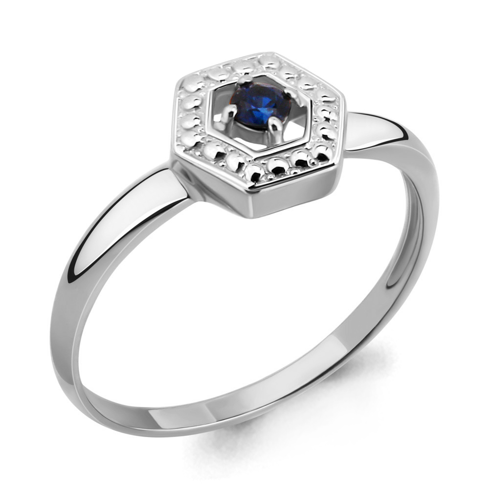 060194 Кольцо из Серебра с сапфиром