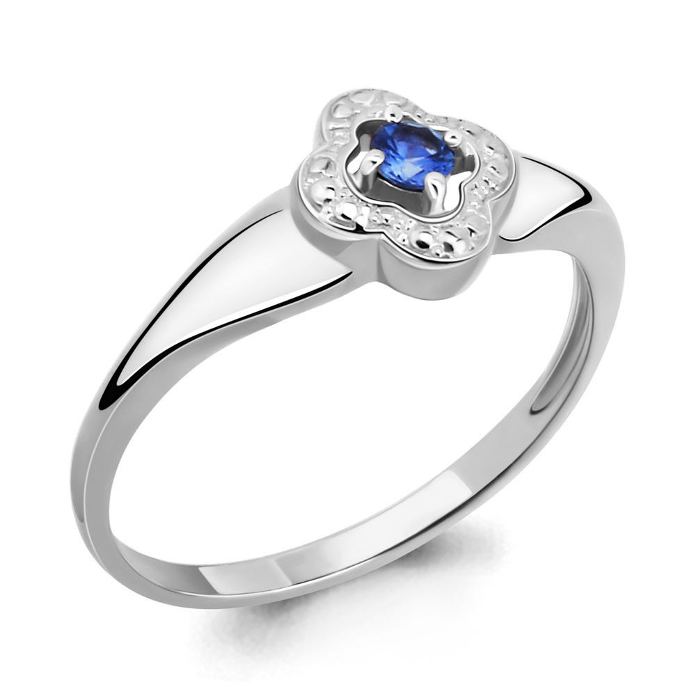 060195 Кольцо из Серебра с сапфиром