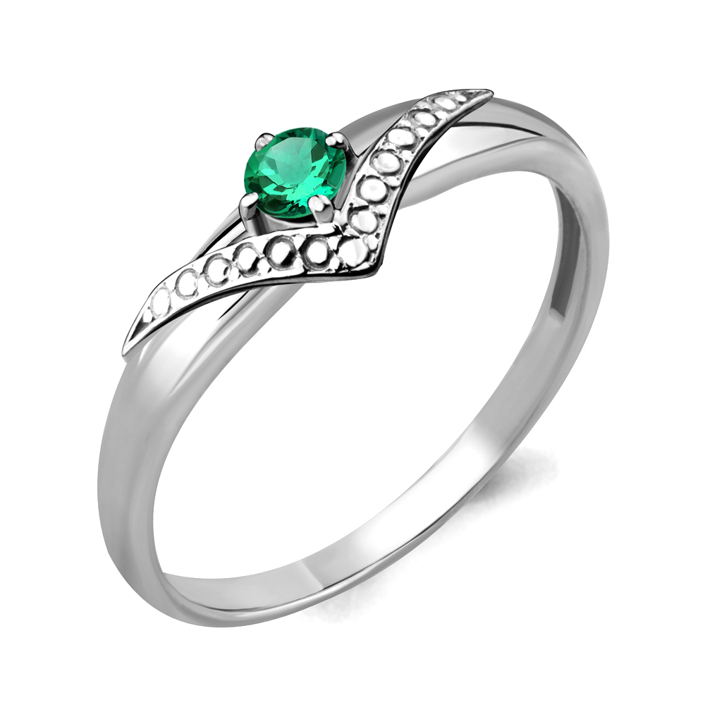 0601985 Кольцо из Серебра с изумрудом гт
