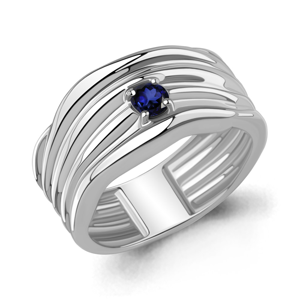 060223 Кольцо из Серебра с сапфиром