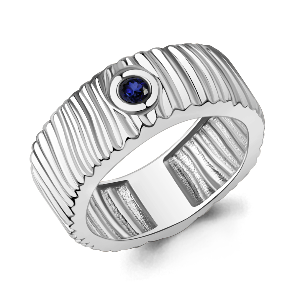 060224 Кольцо из Серебра с сапфиром