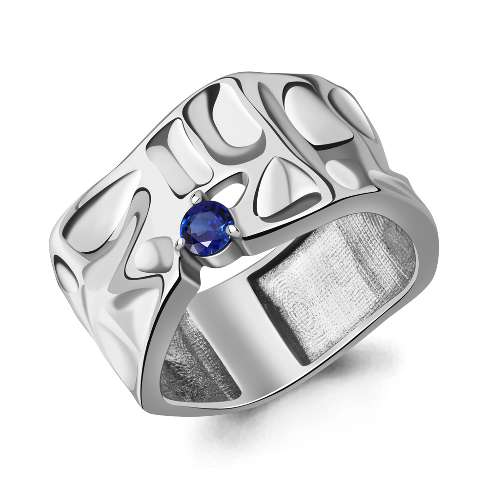 060225 Кольцо из Серебра с сапфиром