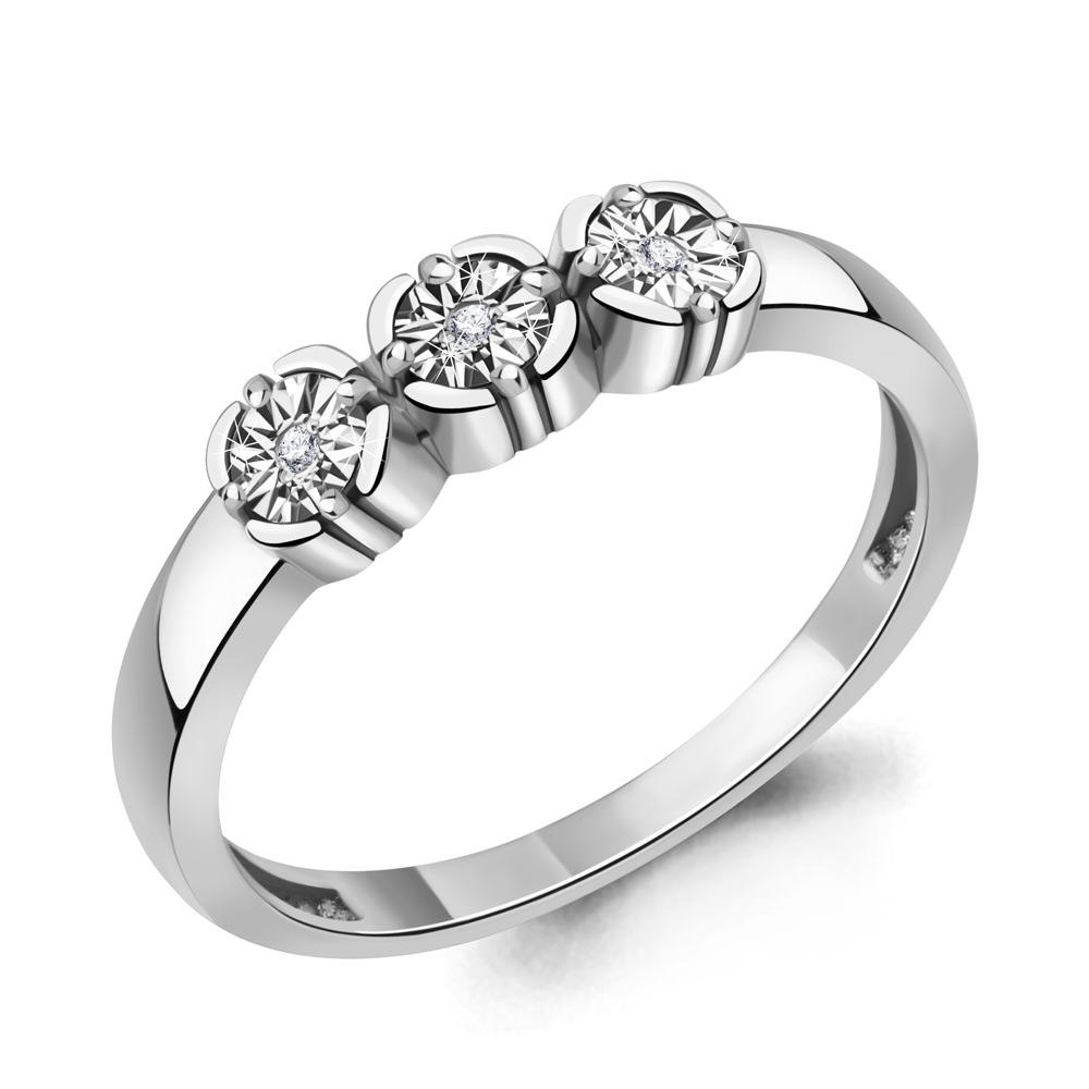 060287 Кольцо из Серебра с бриллиантами