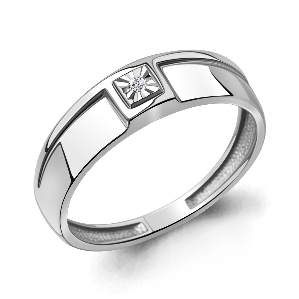 060313 Кольцо из Серебра с бриллиантом