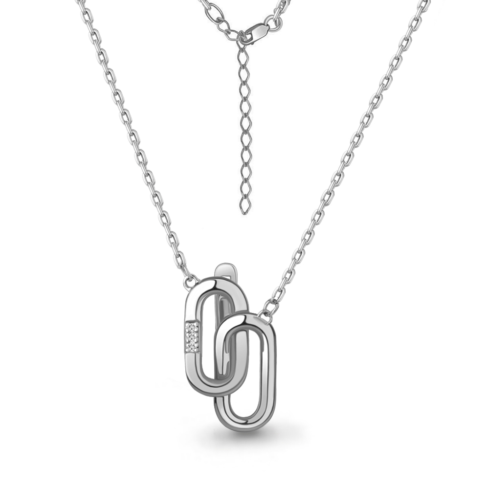 070093 Колье из Серебра с бриллиантами