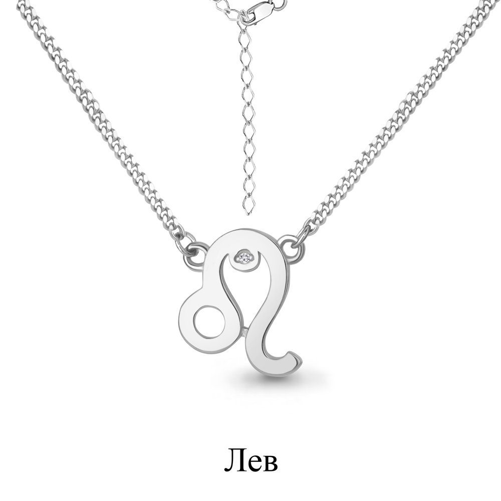 070102 Колье из Серебра с бриллиантом