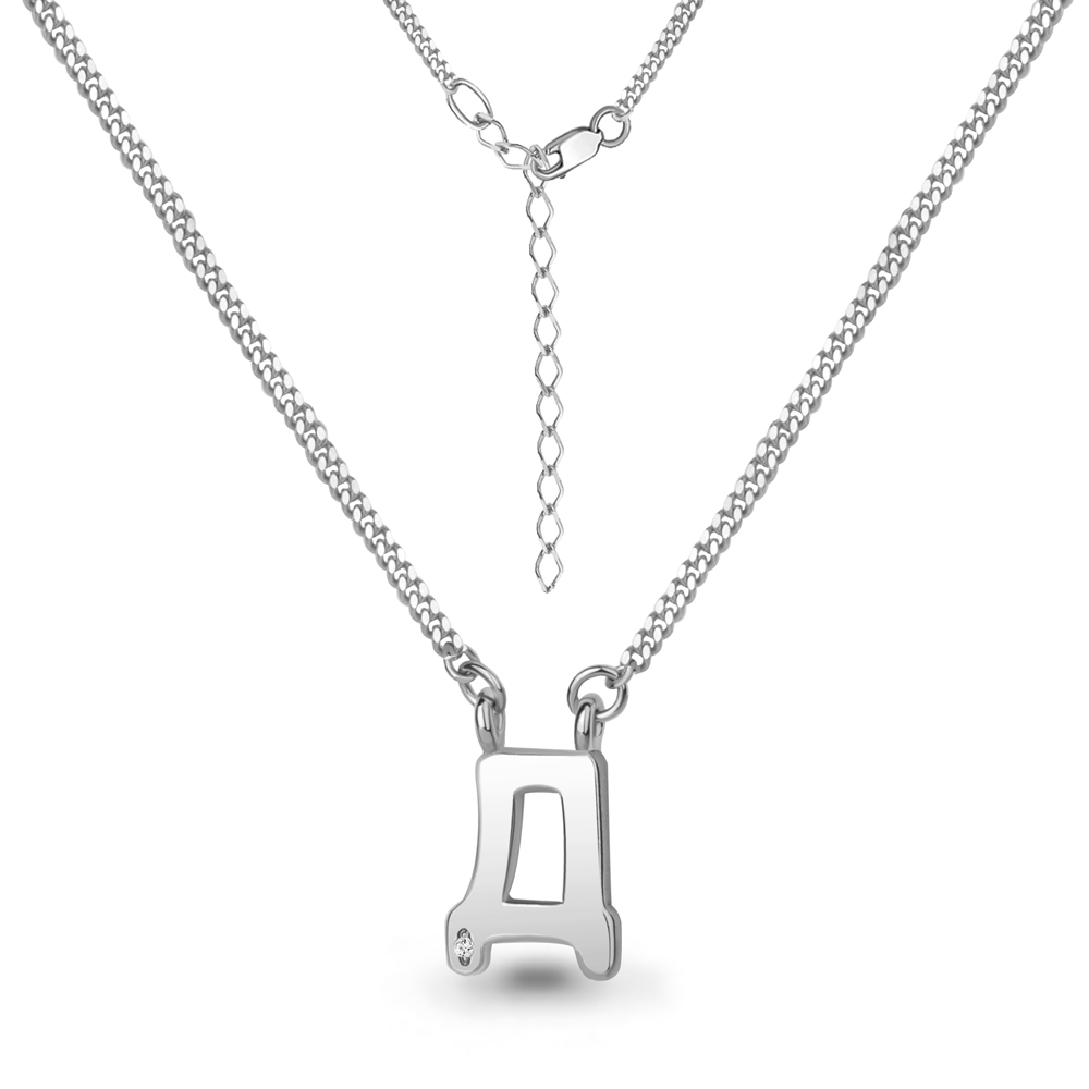 070112 Колье из Серебра с бриллиантом