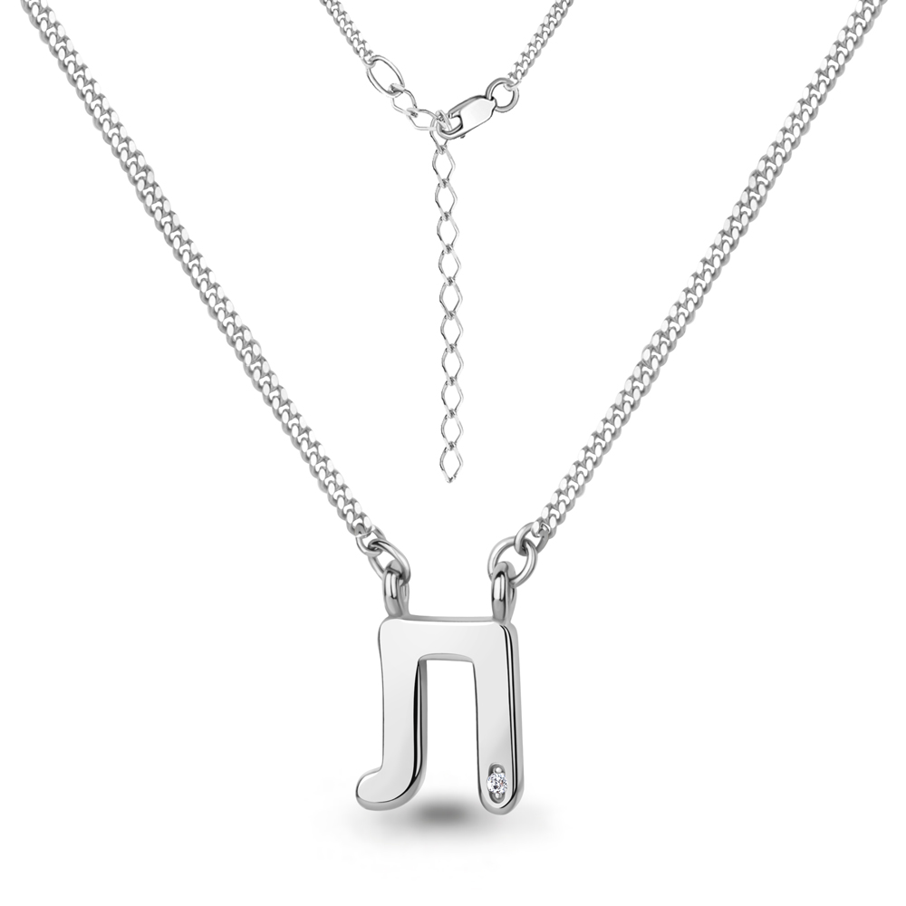 070117 Колье из Серебра с бриллиантом