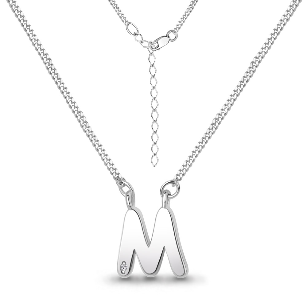 070118 Колье из Серебра с бриллиантом