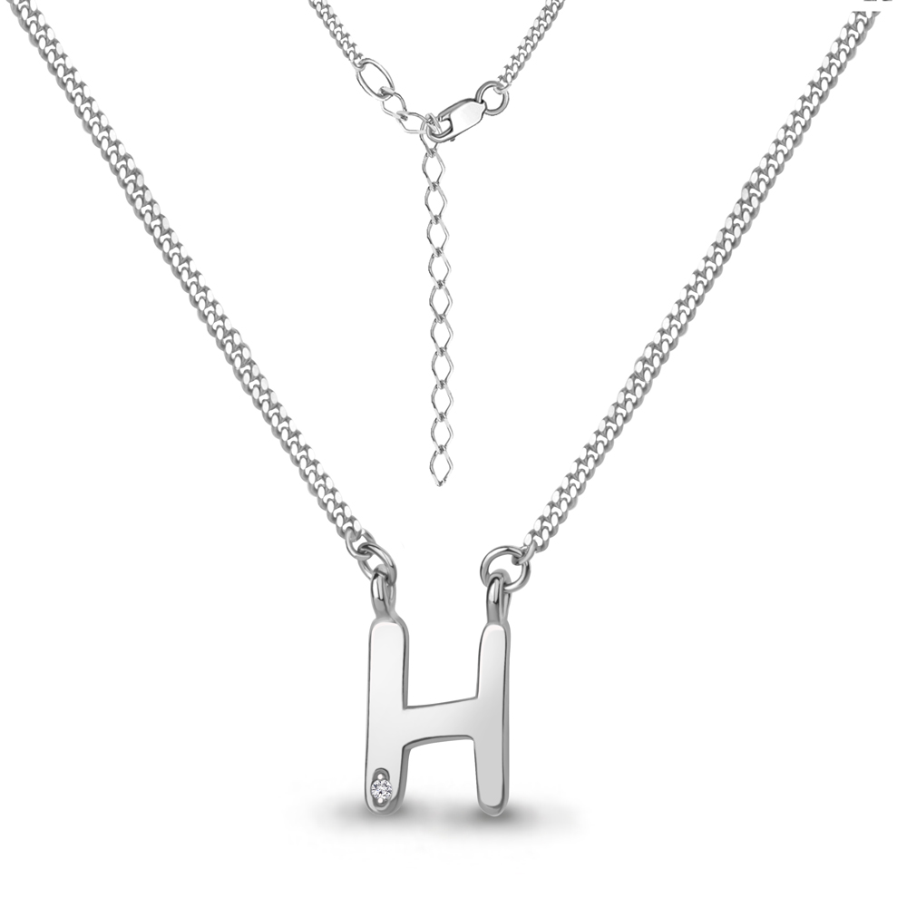 070119 Колье из Серебра с бриллиантом