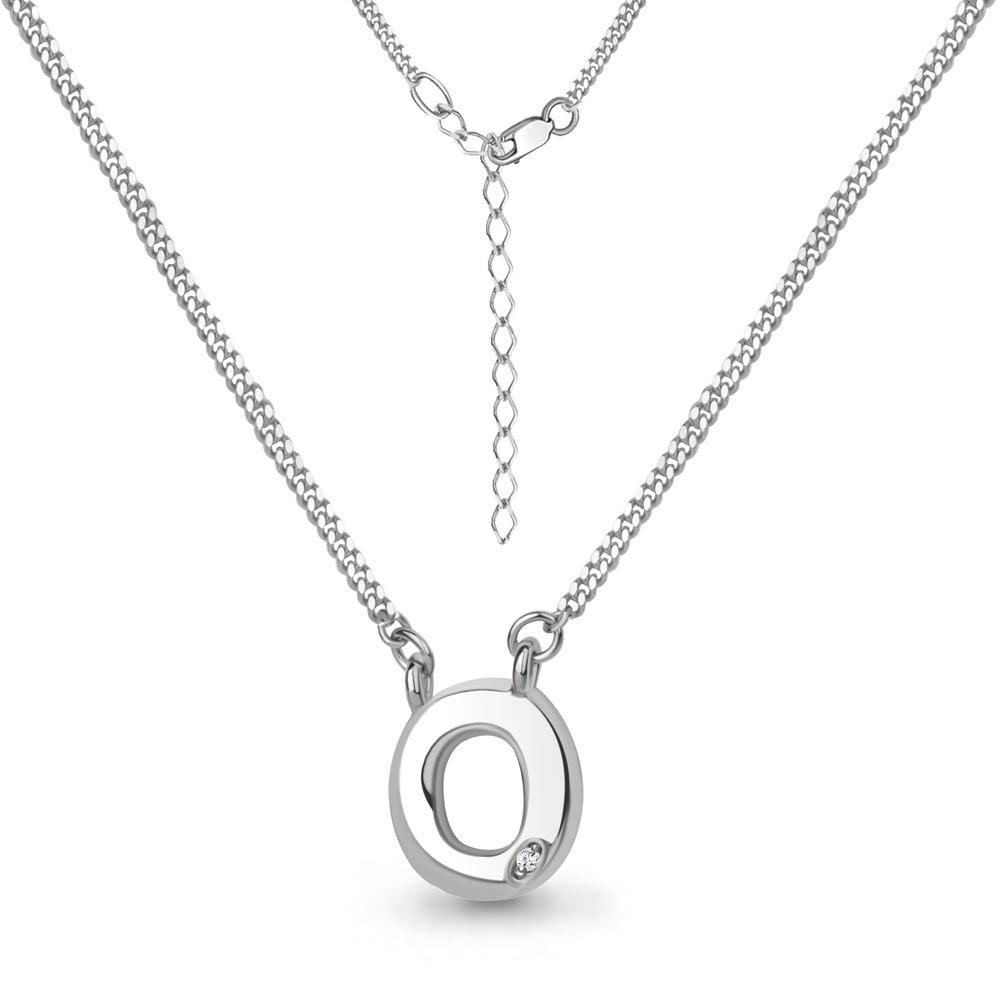 070120 Колье из Серебра с бриллиантом