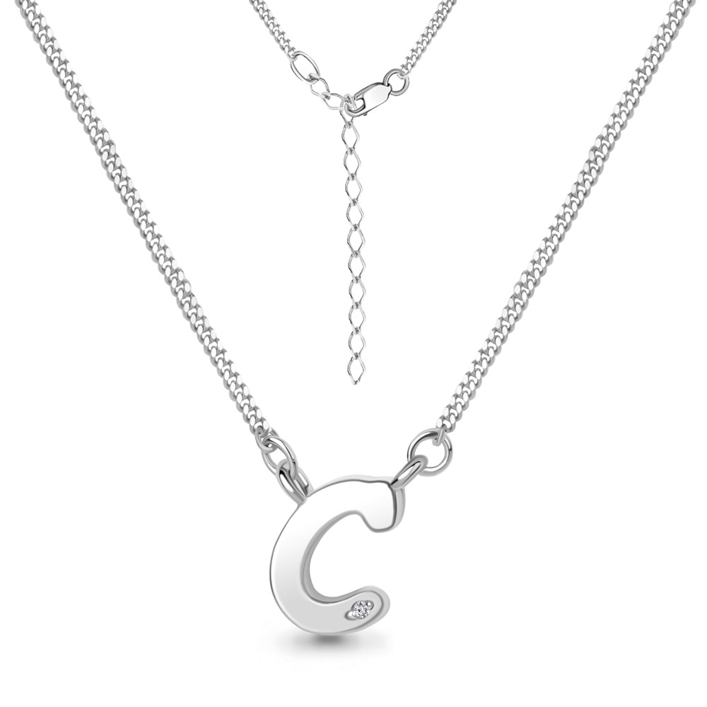 070122 Колье из Серебра с бриллиантом