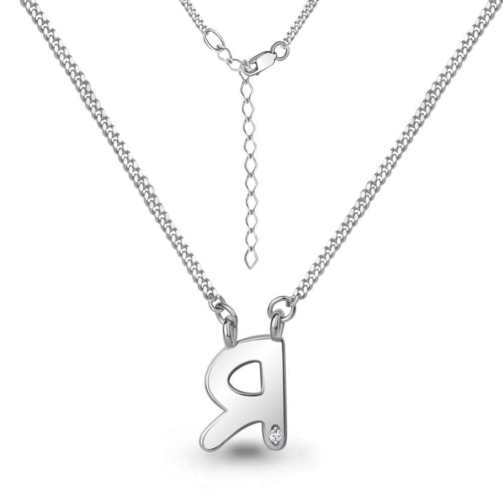 070125 Колье из Серебра с бриллиантом