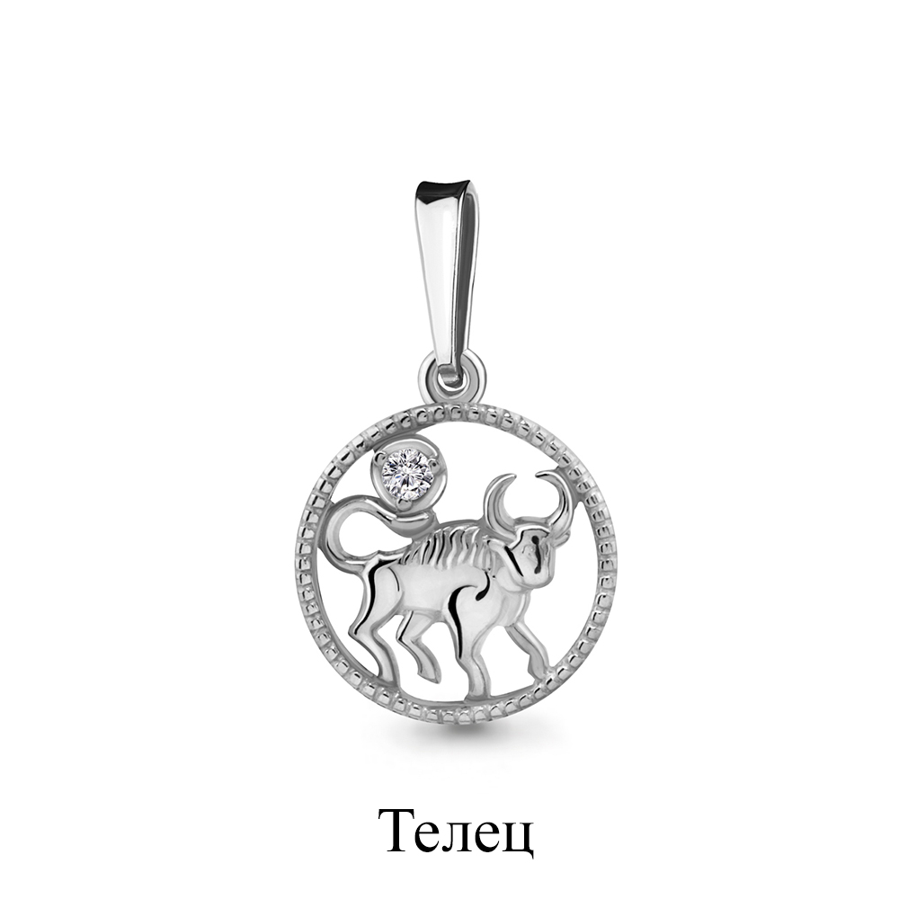20023А Подвеска из Серебра с фианитом из коллекции "Гороскоп"