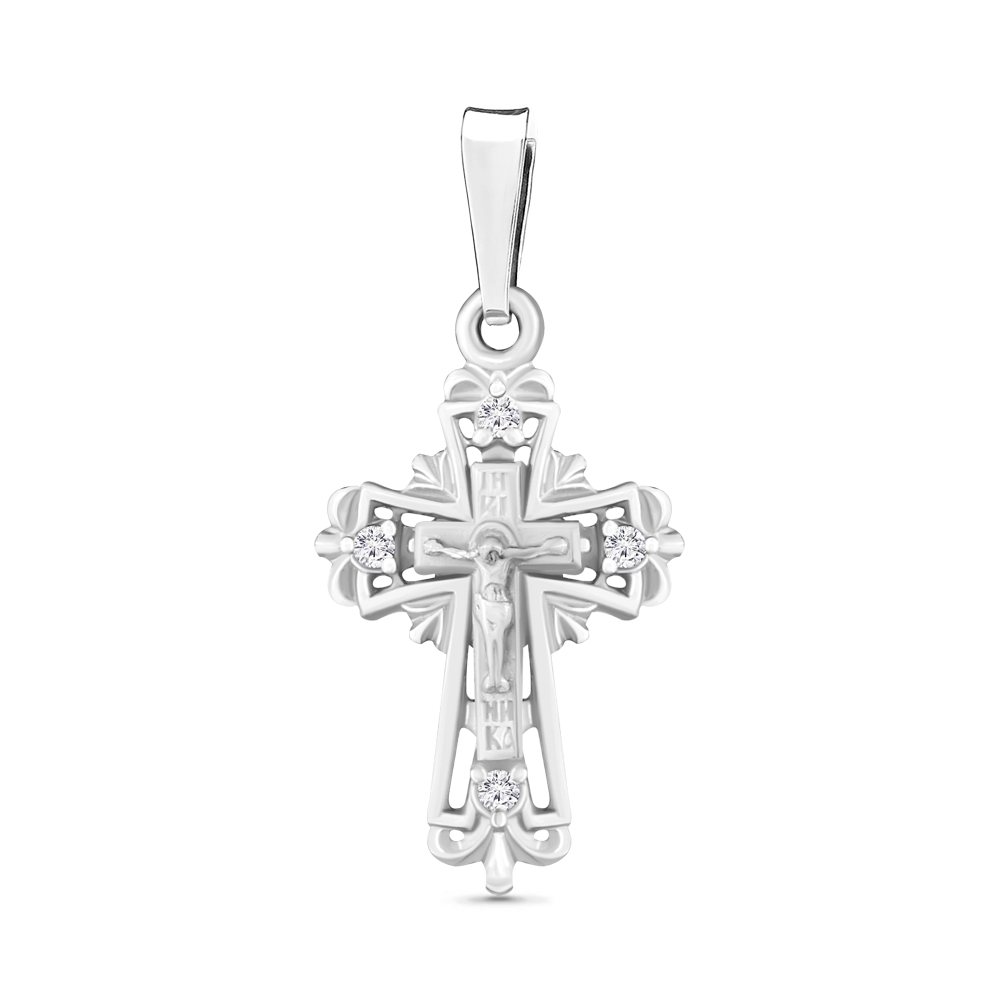 20472А Крест из Серебра с фианитами