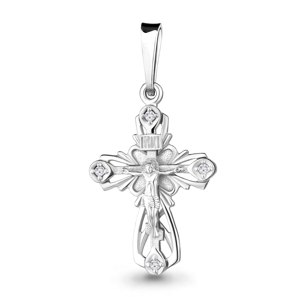20487А Крест из Серебра с фианитами
