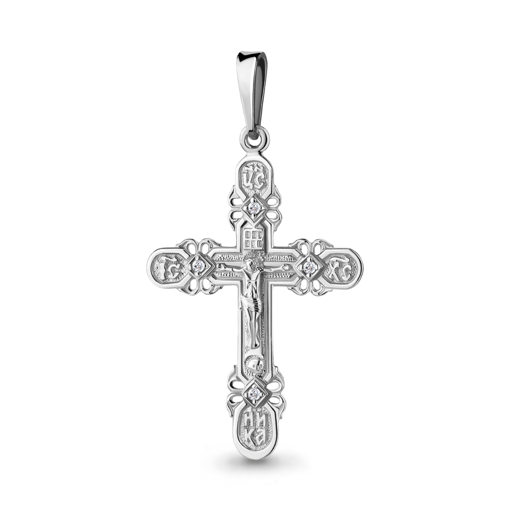 20498А Крест из Серебра с фианитами