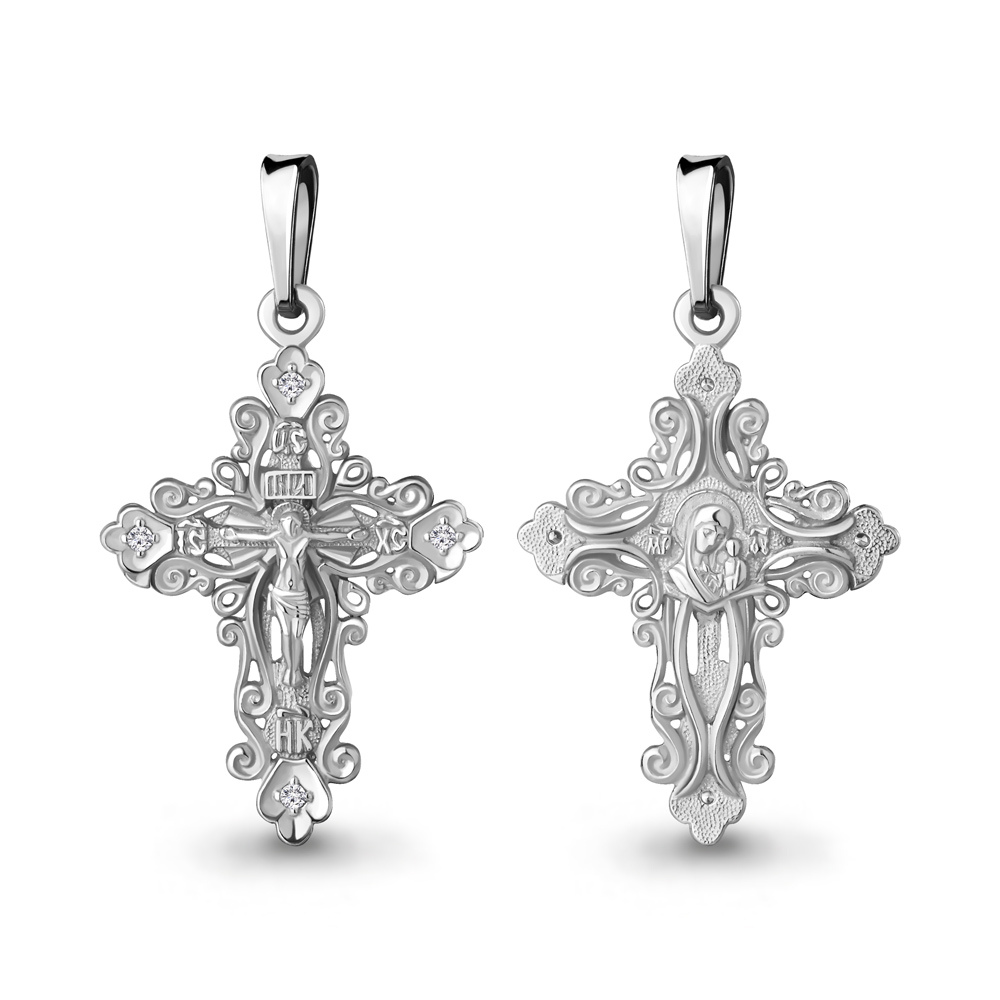 20660А Крест из Серебра с фианитами