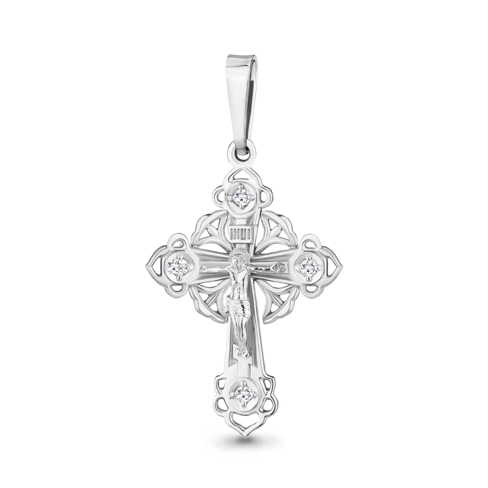 20663А Крест из Серебра с фианитами