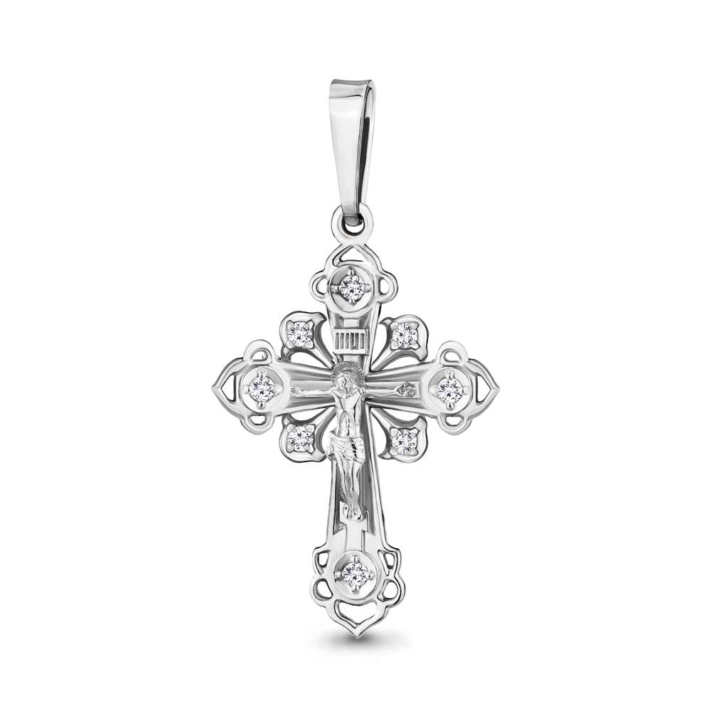 20667А Крест из Серебра с фианитами